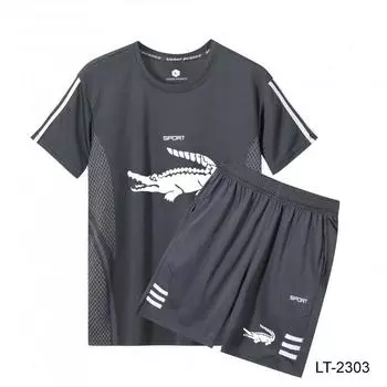 2024 весна/лето спортивный быстросохнущий комплект для бега с принтом спортивная одежда для медленного бега комплект пляжного спорта M белый