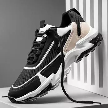 2024 весна мужская спортивная обувь новые летающие плетеные кроссовки прилив мода корейская версия повседневные кроссовки мужская обувь импортная торговля 39