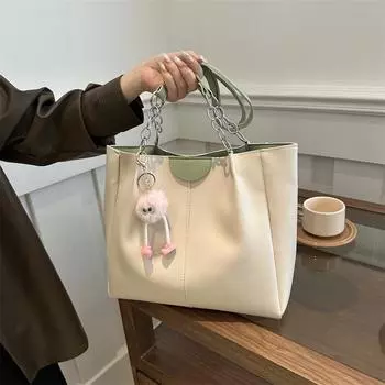 2024 весна новая модная сумка через плечо для поездок на работу повседневная сумка женская простая повседневная сумка большой вместимости женская сумка no pendant зелёный