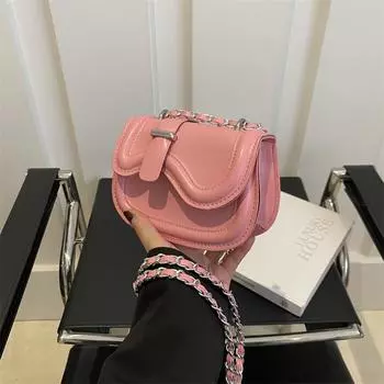 2024 весна новая популярная повседневная сумка через плечо простая повседневная модная нишевая красивая маленькая квадратная сумка женская чёрный