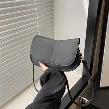 2024 весна новая популярная сумка-мессенджер простая повседневная большая вместительная маленькая квадратная сумка простая иностранная маленькая сумка женская сумка чёрный