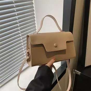 2024 весна новая ретро сумка через плечо сумка большой вместимости женская сумка иностранная текстура портативная маленькая квадратная сумка чёрный