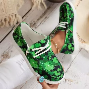 2024 весна новые большие размеры с круглым носком спереди на шнуровке парусиновые туфли с неглубоким носком повседневные туфли на плоской подошве женские 36