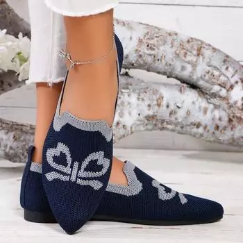 2024 весна новые плетеные маленькие одинарные туфли большие повседневные заостренные туфли с небольшим носком на одной педали 36 чёрный