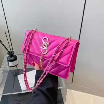 2024 весна новый модный тренд сумка через плечо ретро повседневная сумка через плечо женская простая повседневная сумка женская чёрный