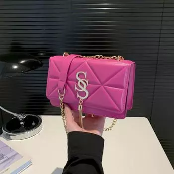 2024 весна новый модный тренд сумка через плечо ретро повседневная сумка через плечо женская простая повседневная сумка женская чёрный