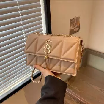 2024 весна новый модный тренд сумка через плечо ретро повседневная сумка через плечо женская простая повседневная сумка женская чёрный