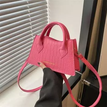 2024 весна новый тренд корейская версия сумка через плечо простая модная сумка-мессенджер женская мода портативная маленькая квадратная сумка женская чёрный