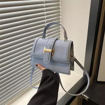 2024 весна новый тренд простая маленькая квадратная сумка мода простая сумка-мессенджер корейская версия мода портативная маленькая сумка женская чёрный