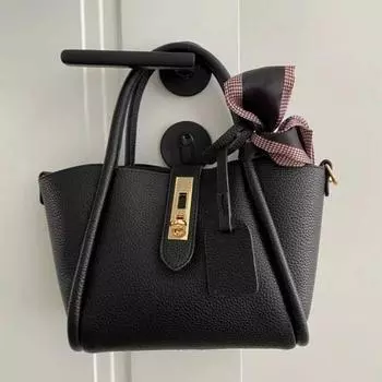 2024 весна новый узор личи премиум-тоут женская сумка для отдыха пригородных поездок портативная корзина для овощей сумка через плечо чёрный