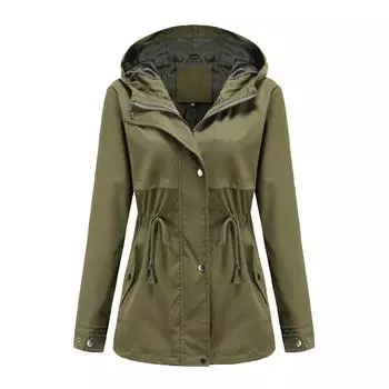 2024 весна осень женская уличная куртка женская с капюшоном до талии уличные непромокаемые пальто женские однотонные повседневные толстовки S жёлтый