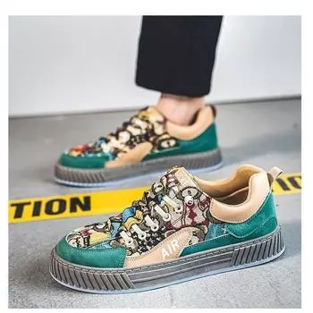 2024 весна внешняя торговля классика повседневная универсальная печать нишевый дизайн модный тренд спортивная мужская обувь 39