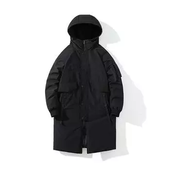 2024 Winter Couple Trend Loose Mid-length Down Jacket M чёрный