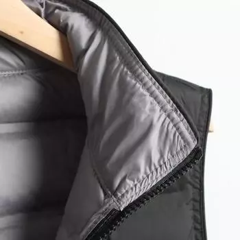 2024 зима легкий и тонкий прессованный резиновый пояс пуховик жилет женский длинный выше колена модный лидер жилет прилив M чёрный