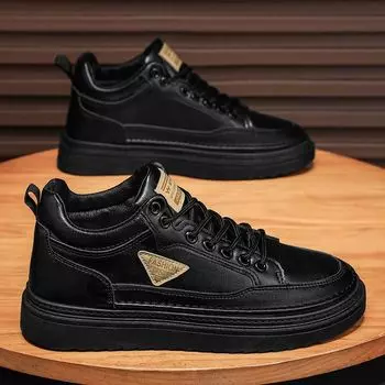 2024 winter new high-top Martin boots men s trend versatile platform casual leather shoes tooling board shoes trendy shoes men 39