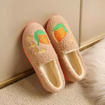 2024 winter new home cotton mop piled thickened casual indoor shoes non-slip soft sole comfortable mother shoes cotton shoes 35