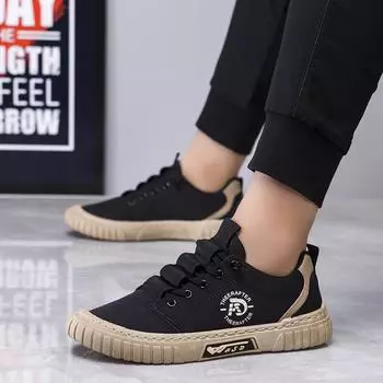 2024 winter new men s casual shoes front lace-up sports trendy shoes light and breathable student flat comfortable board shoes 39 серый