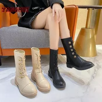 2024 Winter New Round Head Back Zipper Short Boots Women s Warm, Casual and Comfortable Oversize Shoes Fashionable and Versatile 35 бежевый
