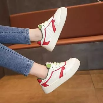 2024 winter new shoes women s trend versatile white shoes women s niche bread shoes fashion casual thick baseplate shoes 35