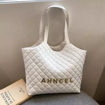 2024 winter new trendy Korean version shoulder tote bag simple casual messenger bag fashionable simple hand bag women белый