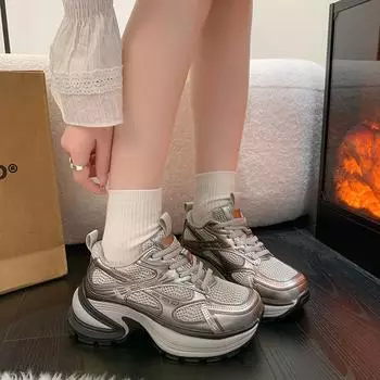2024 Winter New Women s Shoes Fashion Thick Sole Women s Vulcanized Sports Shoes Daily Casual Women s Comfortable Sports Shoes 35