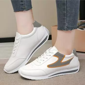 2024 Women Casual Walking Shoes Summer Flat Lace Up Leather High Quality Sneakers Fashion Light Wild Flat Loafers Women Sneakers 35
