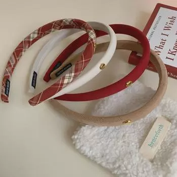 2024 Women s High-End French Plaid Headband: Chic, Fashionable, and Versatile Hair Accessory