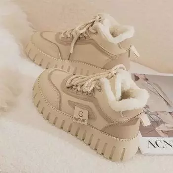 2024 Women s High-Top Warm Cotton Snow Boots with Thick Soles and Velvet Lining 36