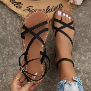 2024 Women s Informal Sandals, Multi functional Fashion Roman Shoes, Comfortable, Flat, Used for Vacation and Beach Thongs Thong 36 коричневый