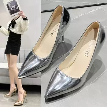 2024 Women s New Brand High Heels Solid Color Slip-on Casual Women s High Heel Sandals Roman Style Fashionable Women s Shoes 34 золотой