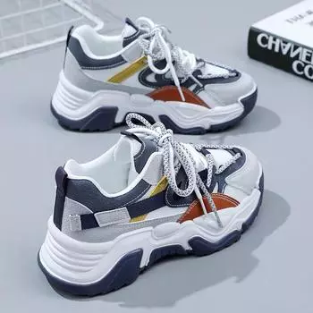 2024 Women s Trendy Spring Running Shoes - Casual & Sporty Dad Sneakers 37 чёрный