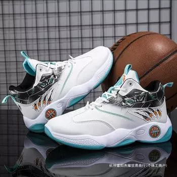 2024 высокие баскетбольные кроссовки армейские ботинки весна-лето новые нескользящие спортивные туфли на платформе подошва универсальный тренд красивая мужская обувь 39