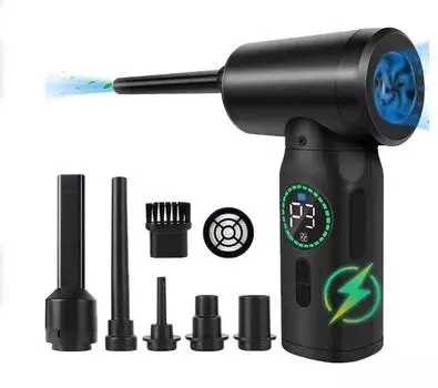 2024 2 в 1 воздуходувка сжатого воздуха переносной пылесос беспроводной 3-скоростной USB 7500 мАч может заряжать другие устройства