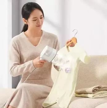 2024 XIAOMI MIJIA Ручной паровой аппарат для глажения бытовой техники Портативный пароочиститель одежды Утюг для одежды белый