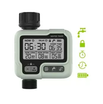 2024 Xiaomi mijiaHCT-322 Автоматический таймер подачи воды Садовая цифровая ирригационная машина Интеллектуальный спринклер, используемый на открытом воздухе для экономии воды и времени