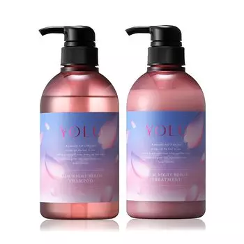2024 YOLU Night Beauty Shampoo Treatment Bottle Set Night Sakura Muguet Scent Damage Care Intense Repair [Spring Limited] [Calm Repair] &