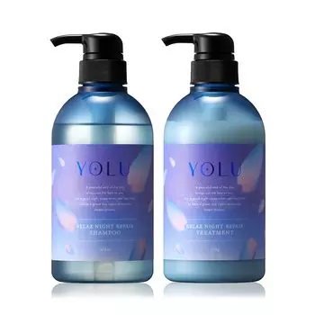 2024 YOLU Night Beauty Shampoo Treatment Bottle Set Night Sakura Magnolia Scent Damage Care Intense Repair [Весенний лимит] [Расслабляющий ремонт] и