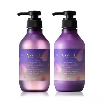 2024 YOLU Night Beauty Shampoo Treatment Bottle Set Night Sakura Gardenia Scent Damage Care Intense Repair [Весенний лимит] [Глубокое восстановление] и