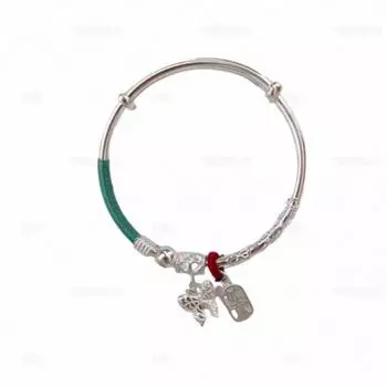 2024 Zhaocai Butterfly Foot Silver 9999 Китайский стиль Тканые цветы, как парча Ruyi Тканый браслет Универсальный подарок подруге Adjustable size