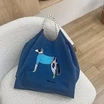 2024 Женская холщовая сумка-тоут подмышкой - сумка-мессенджер для поездок на работу и хранения вещей