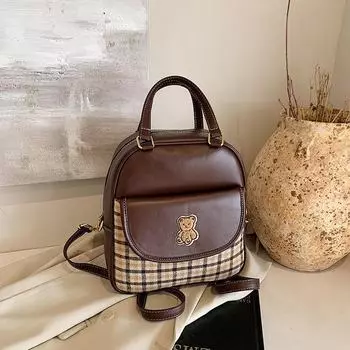 2024 Женская модная сумка-рюкзак большой вместимости 26*9*29 чёрный