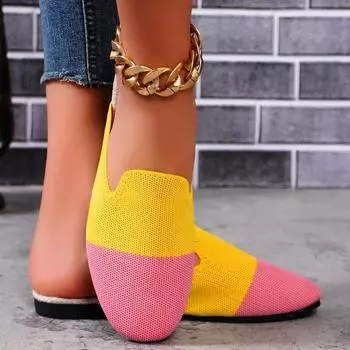 2024 Женская обувь Лидер продаж Высококачественные женские тапочки Модные цветные носки на низком каблуке Большие размеры женские тапочки 35 темно-синий