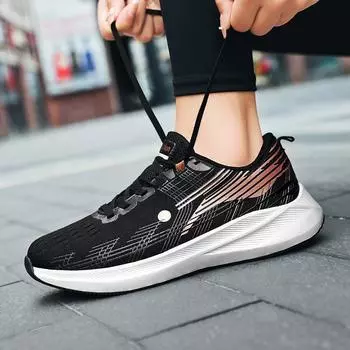 2024 женская обувь модные кроссовки весенняя сетчатая ткань поверхность дышащая легкая повседневная спортивная обувь большого размера модная обувь 35