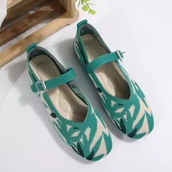 2024 женская обувь Verano Nueva Moda Correa Elastica Diseador Comodo No Slip Flat Zapatos Todos Los Dias Fuera 36 зелёный