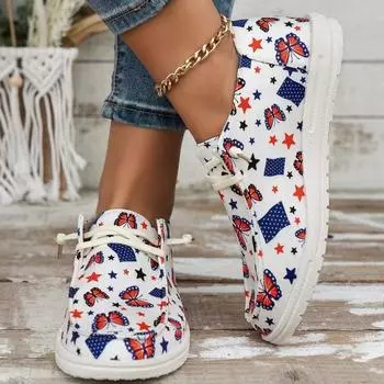 2024 Женская парусиновая обувь Кроссовки на шнуровке Женские мокасины Мягкая дышащая повседневная обувь Однотонные женские туфли на плоской подошве Большие размеры 39