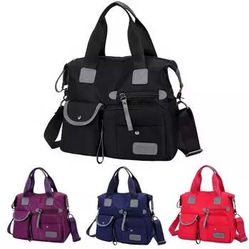 2024 женская сумка через плечо, нейлоновые сумки, водонепроницаемая сумка через плечо, большая вместительная многофункциональная сумка-мессенджер для путешествий красный