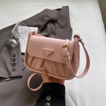 2024 женская сумка, новая модная сумка высокого качества для девочек, маленькая квадратная сумка, сложенная сумка подмышками, универсальная однокомнатная сумка через плечо