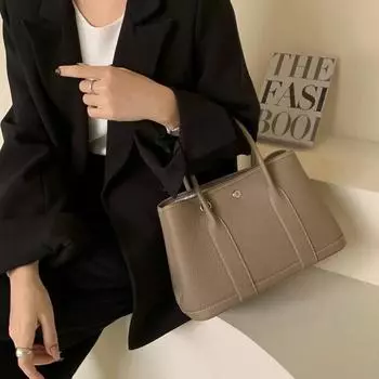 2024 женская сумка-тоут через плечо с узором личи большой вместимости Medium 30*14*22