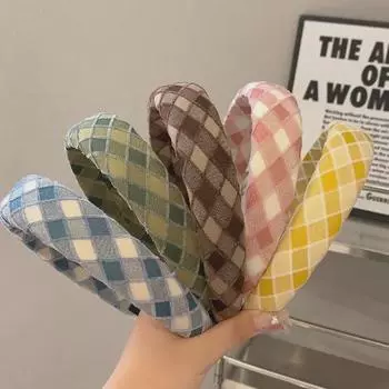 2024 Женская темпераментная повязка на голову с высоким черепом и широкой губкой серый