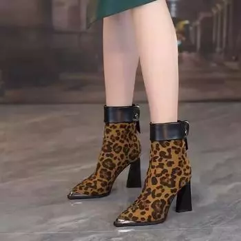 2024 Женская весенняя новая классическая однотонная обувь на толстом каблуке с толстым дном, женская обувь с острым носком, сексуальная женская обувь для вечеринок на высоком каблуке 34